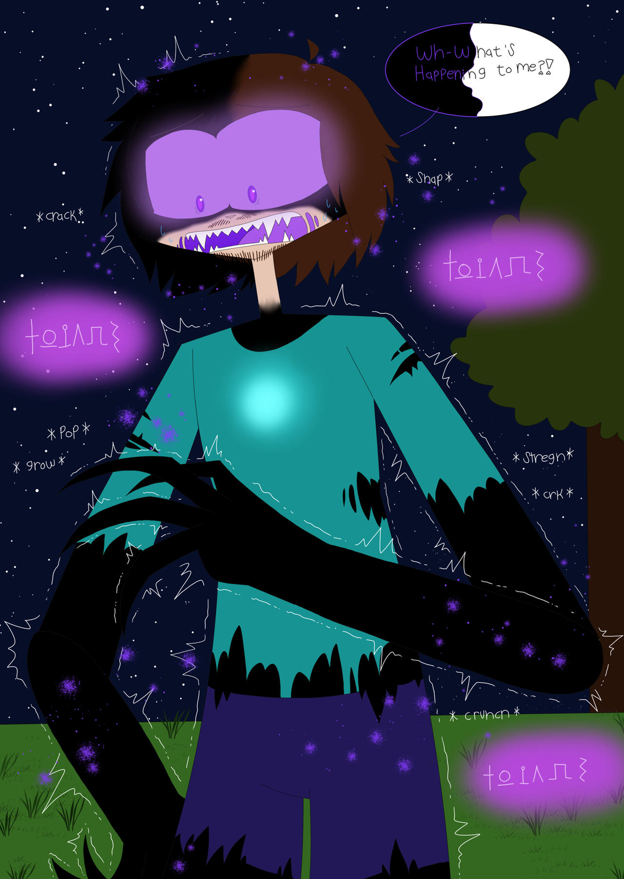 Steve's enderman transformation! (Minecraft) by KuwoShiZilla on DeviantArt