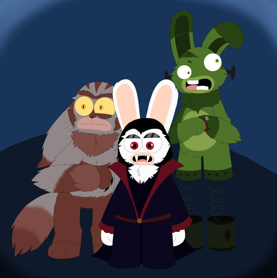 Three spooked monster rabbids (Request) by KuwoShiZilla on DeviantArt