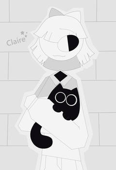 Fundamental Paper Education Claire! (fanart)
