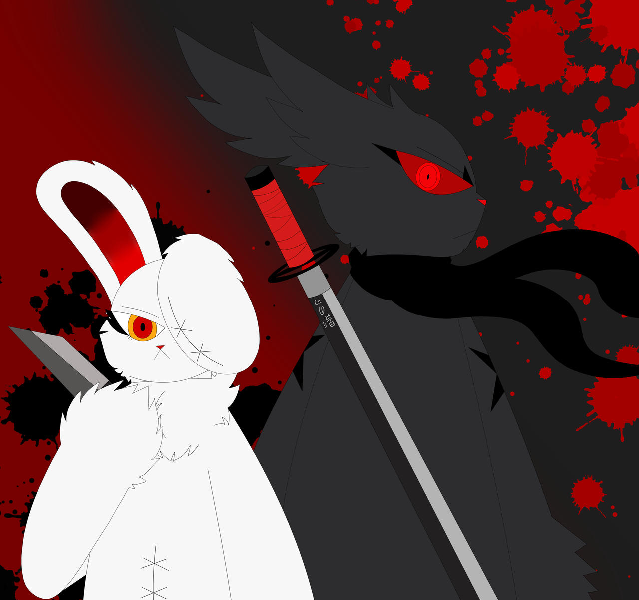 Bloody bunny and Dark rabbit! by KuwoShiZilla on DeviantArt