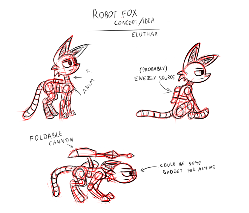 robot fox concept