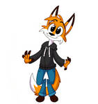 cute fox in clothes :)