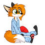 cute fox in pajamas