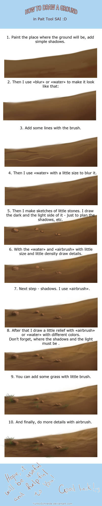 Tutorial: How to draw ground by YurikoSchneide on DeviantArt