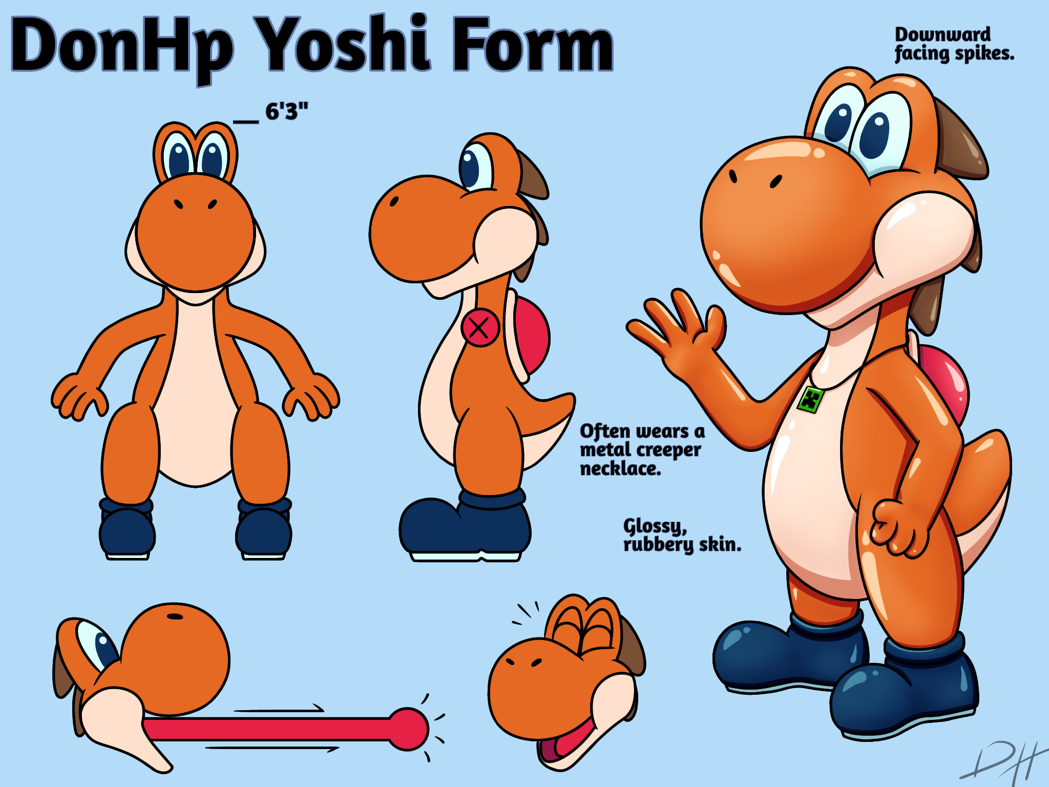 Yoshi R Front View Yoshi Form Ref Page 1 by DonHp on DeviantArt