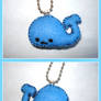 Whale plush keychain