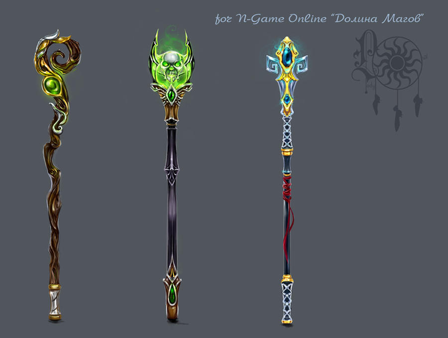 magic staffs by BettyElgyn on DeviantArt