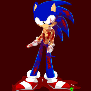 11582 - safe, artist:doodleduds, sonic the hedgehog, hedgehog, abstract  background, darkspine sonic, ear piercing, fire, male, redesign, signature,  solo, standing 