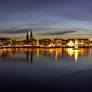 Hamburg Alster Panorama Night