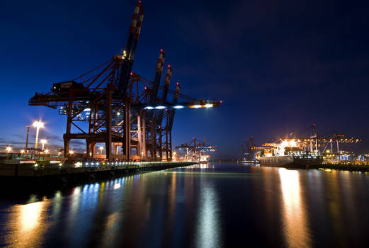 Long Exposure container port