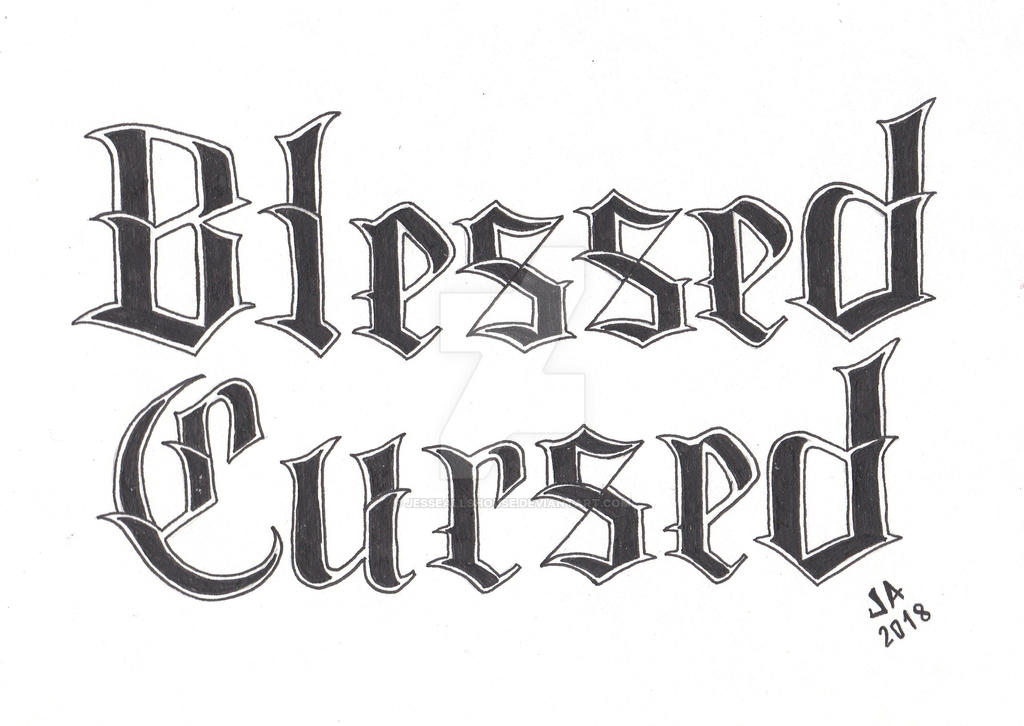 Blessed x Cursed Tattoo Design 2.3