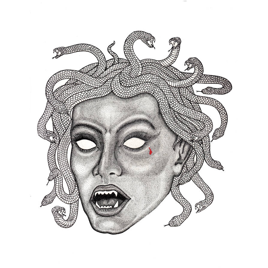 Medusa Stippling Portrait
