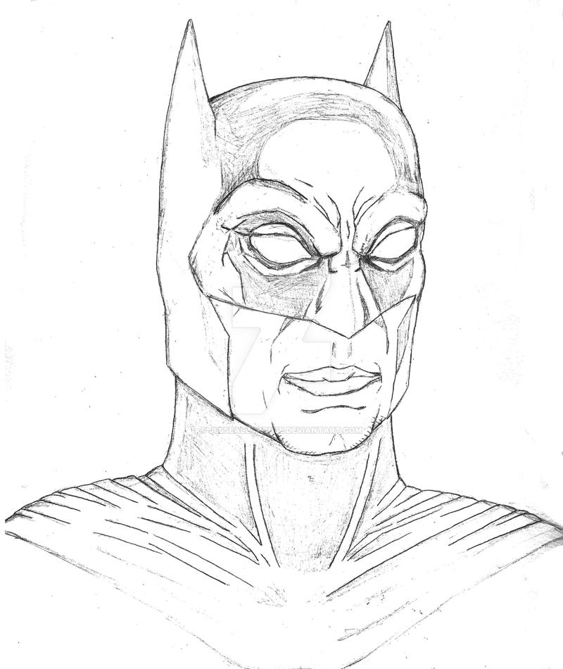 Batman Portrait Simple Batman Portrait Quick Sketch by JesseAllshouse on DeviantArt