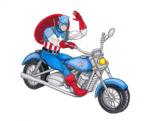 Captain America Motorcycle Sketch