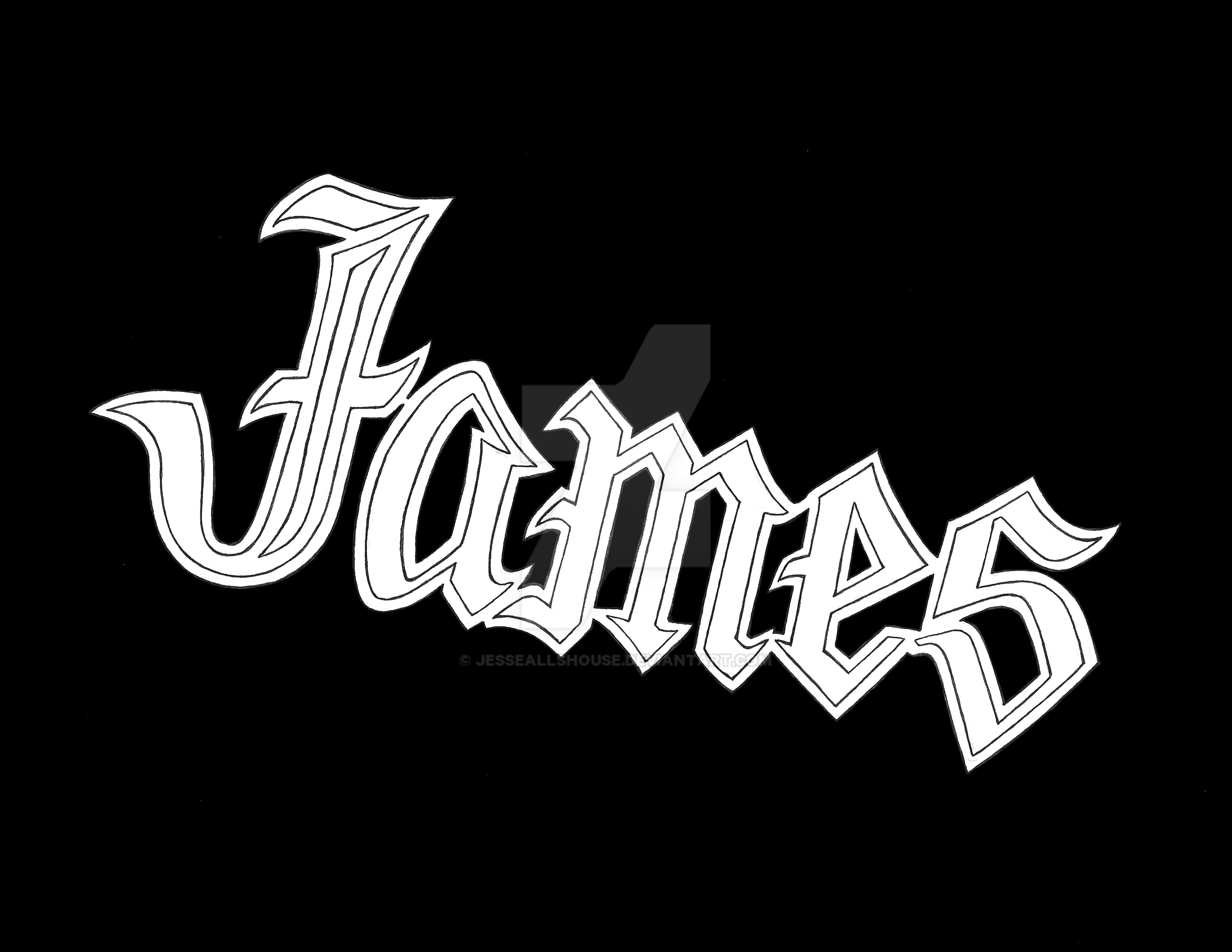 James Lettering Pen and Ink by JesseAllshouse on DeviantArt