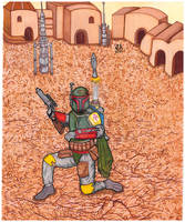 Boba Fett Pen and Ink