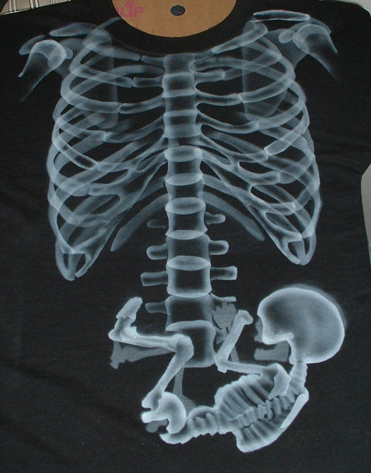 Pregnant x-ray t-shirt