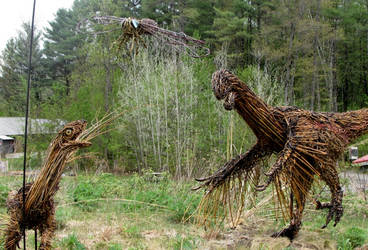 Deinonychus Mom with chick and moth