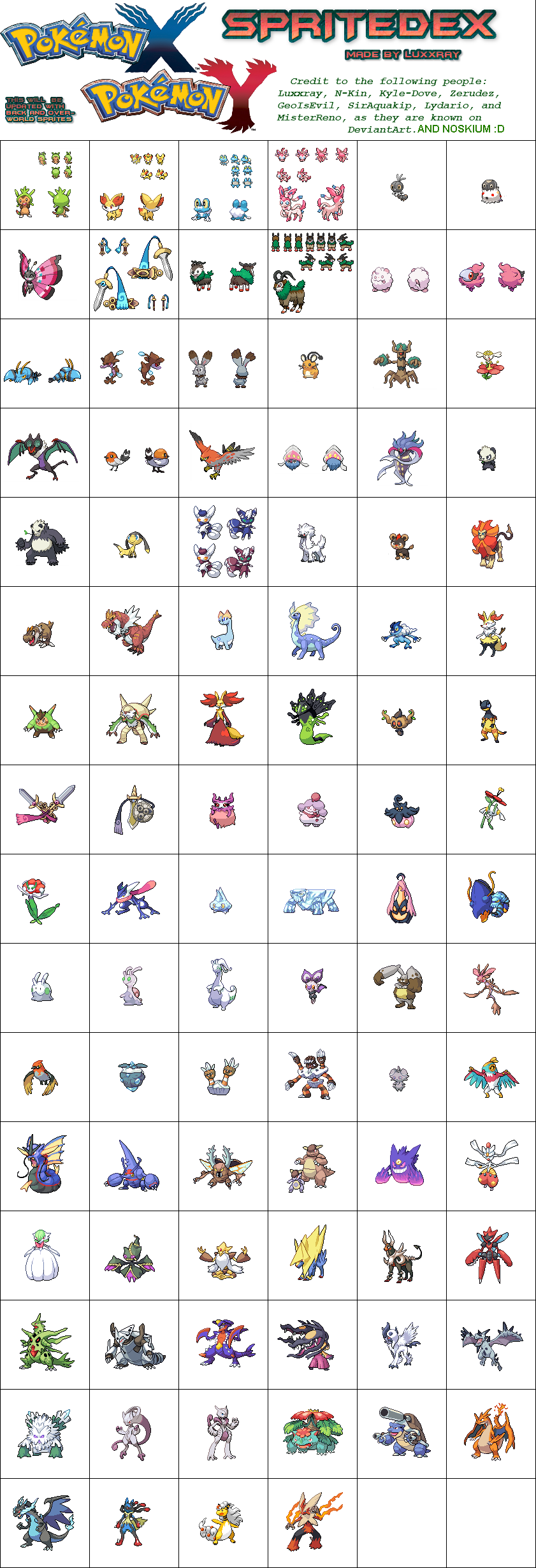 Pokemon x and y complete pokedex reveal