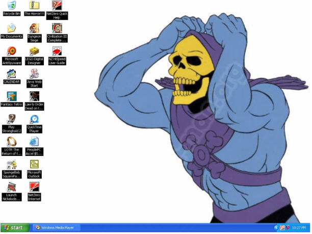 Skeletor Freaks Out Desktop