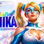 Rainbow Mika Wrestling idol in action