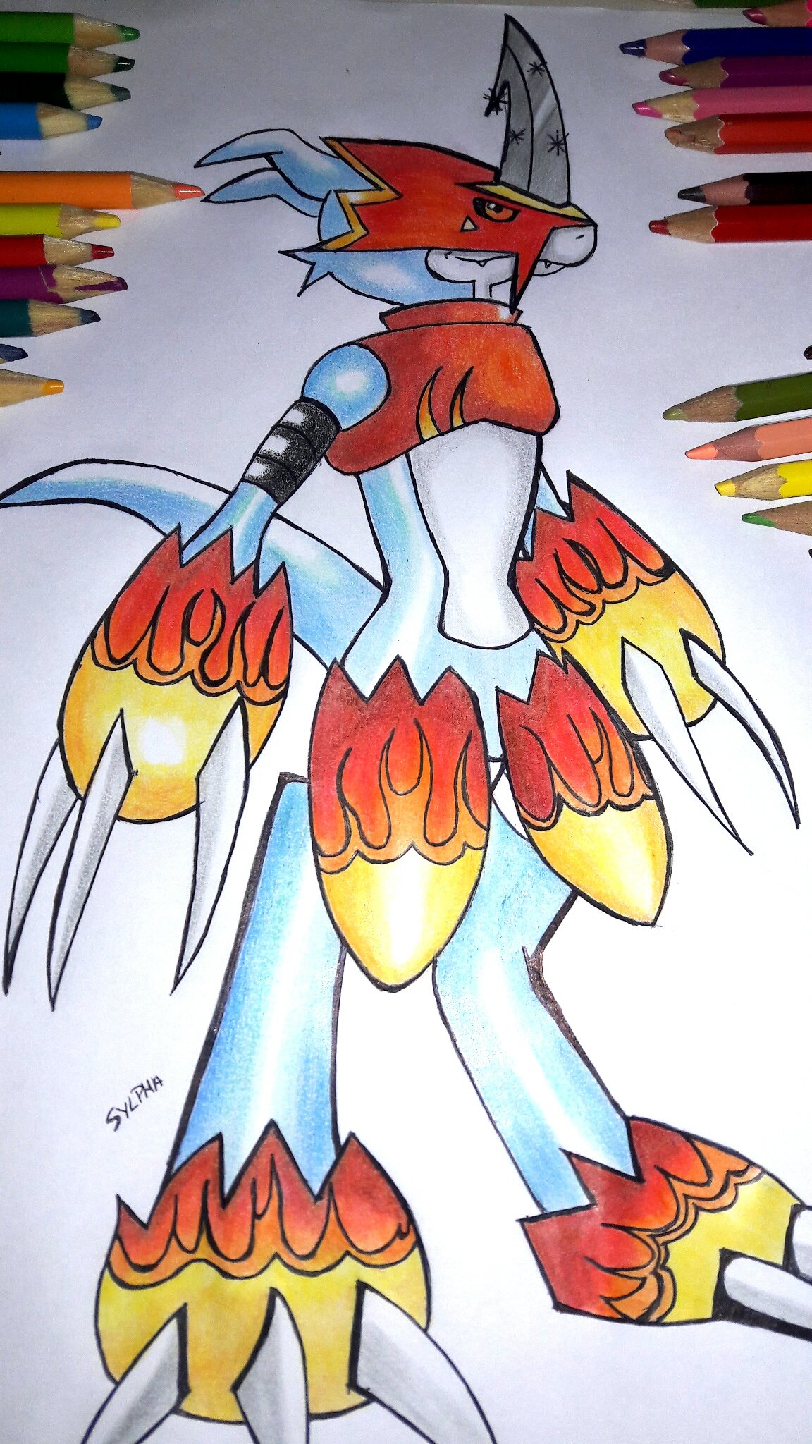 Flamedramon (Digimon 02) by SylphaDrawings on DeviantArt