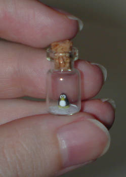 OMG Tiny Penguin in a Jar