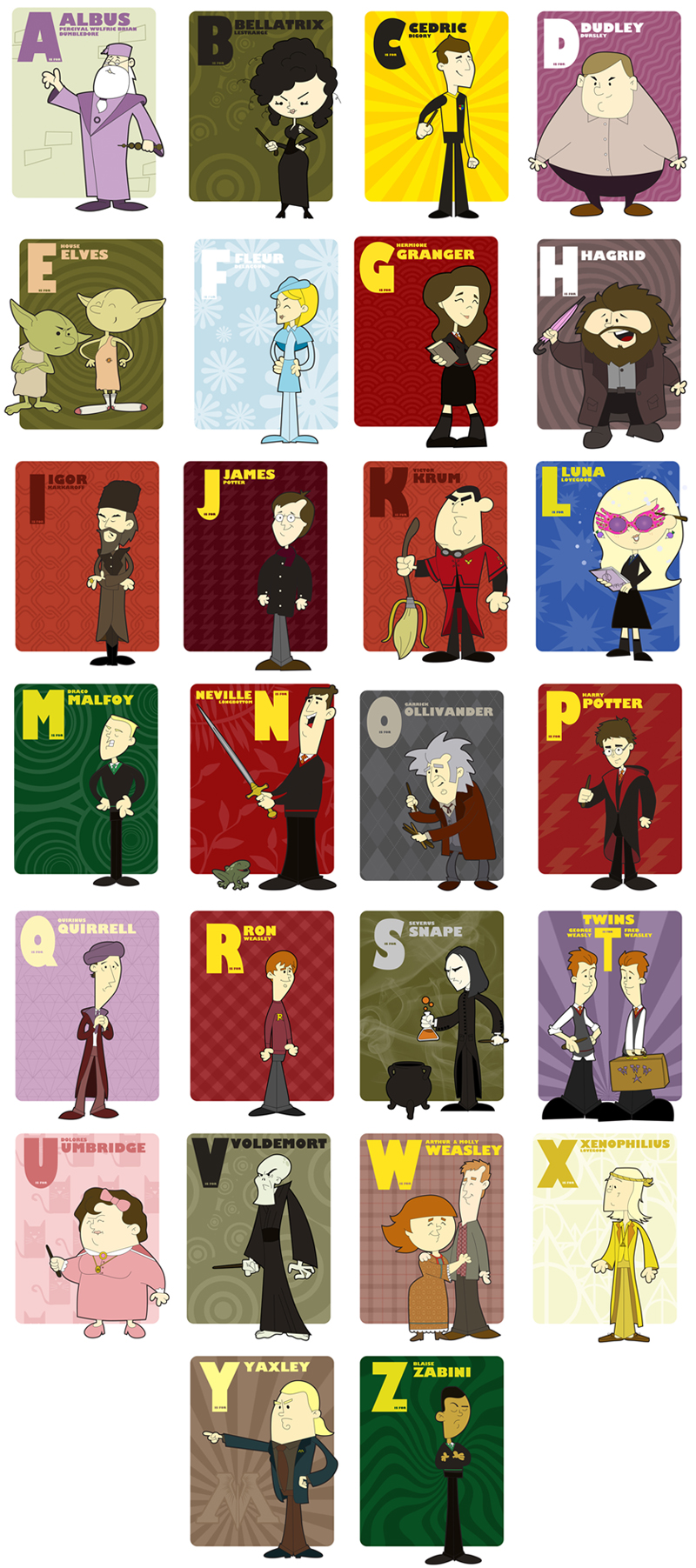 Harry Potter alphabet All finished