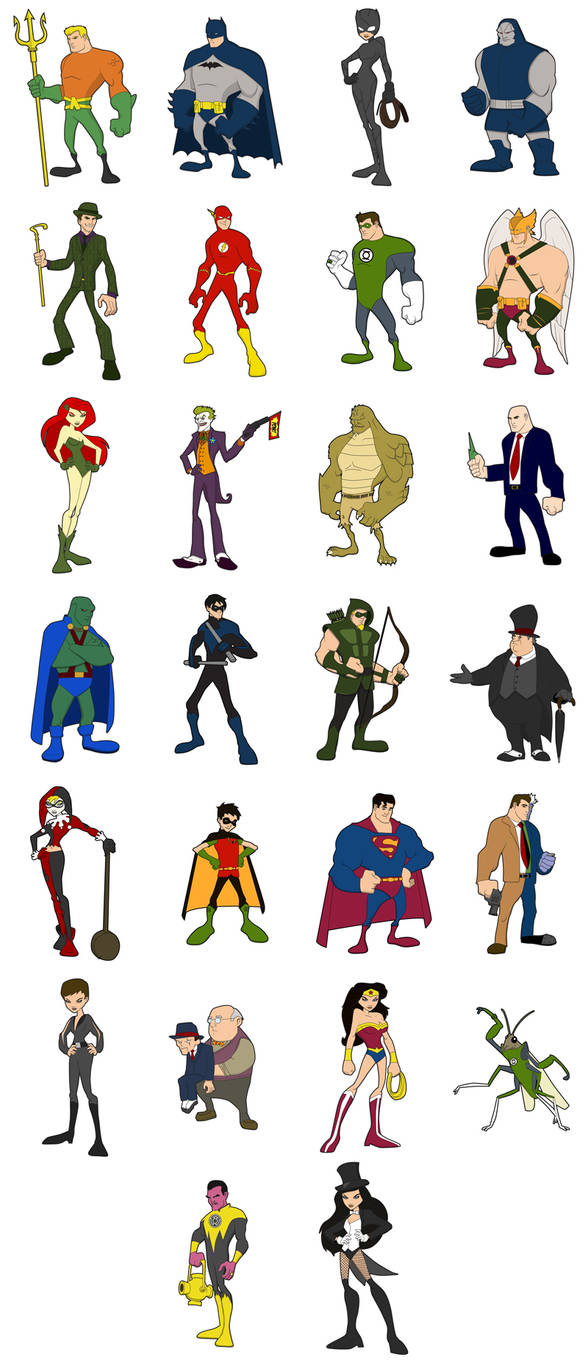 D.C. Comics alphabet series done by jksketch on DeviantArt