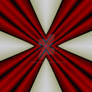 Abstract red star ornament