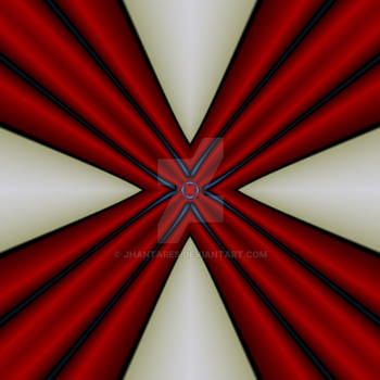 Abstract red star ornament