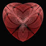 Fractal red heart