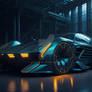 A dazzling futuristic car