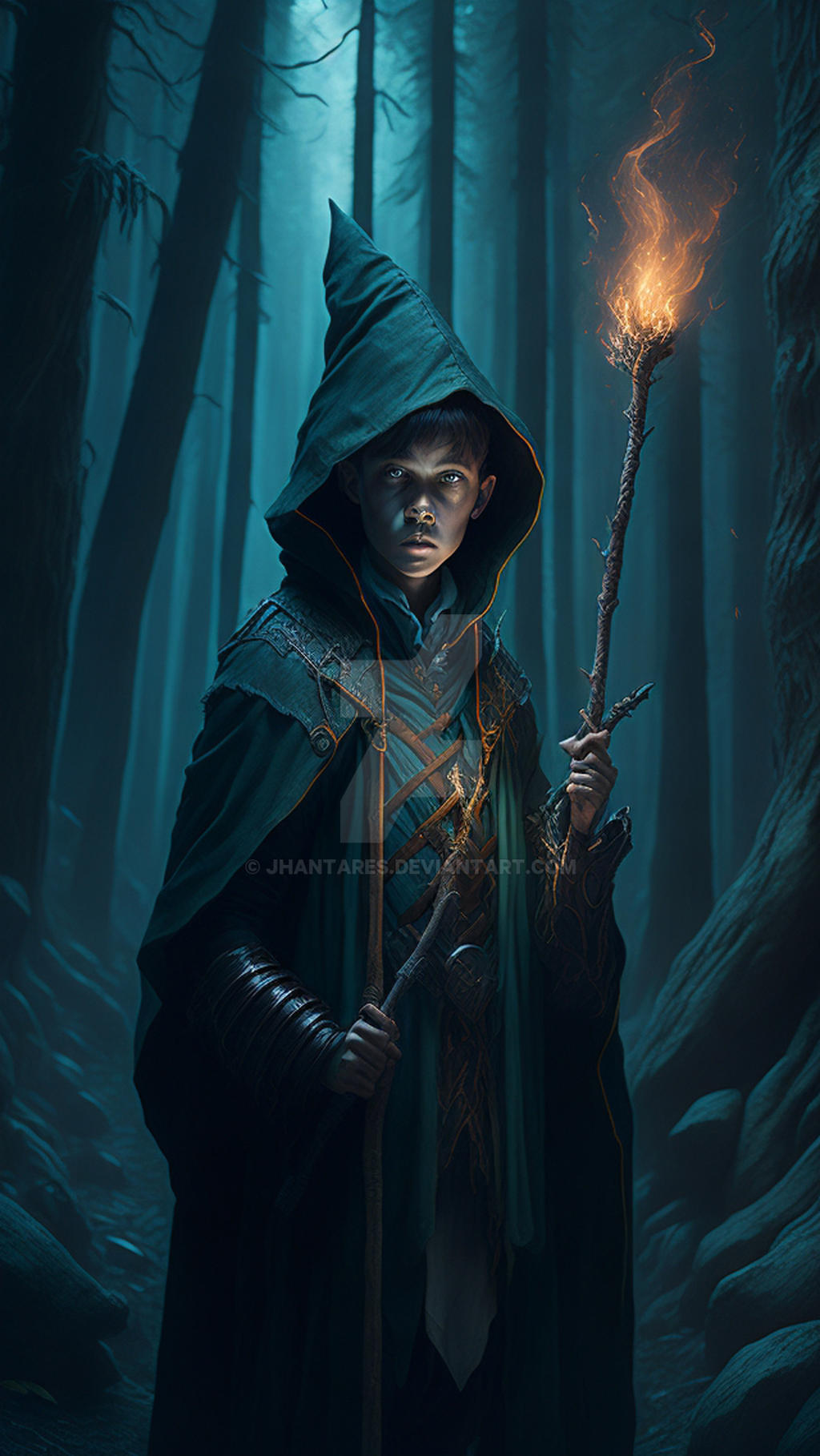 Wizard Getting Powers A young wizard with a staff of power ai by jhantares on DeviantArt