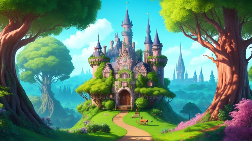 A lush vibrant dreamland fantasy forest estate ai by jhantares on ...