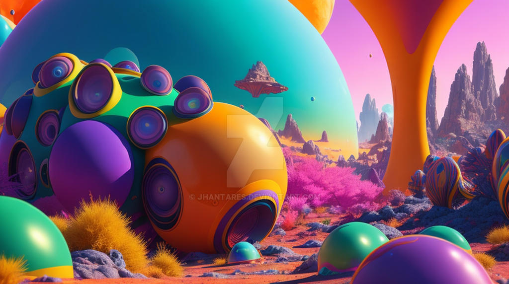 Alien Colous An alien world of vibrant colors and shapes by jhantares on DeviantArt