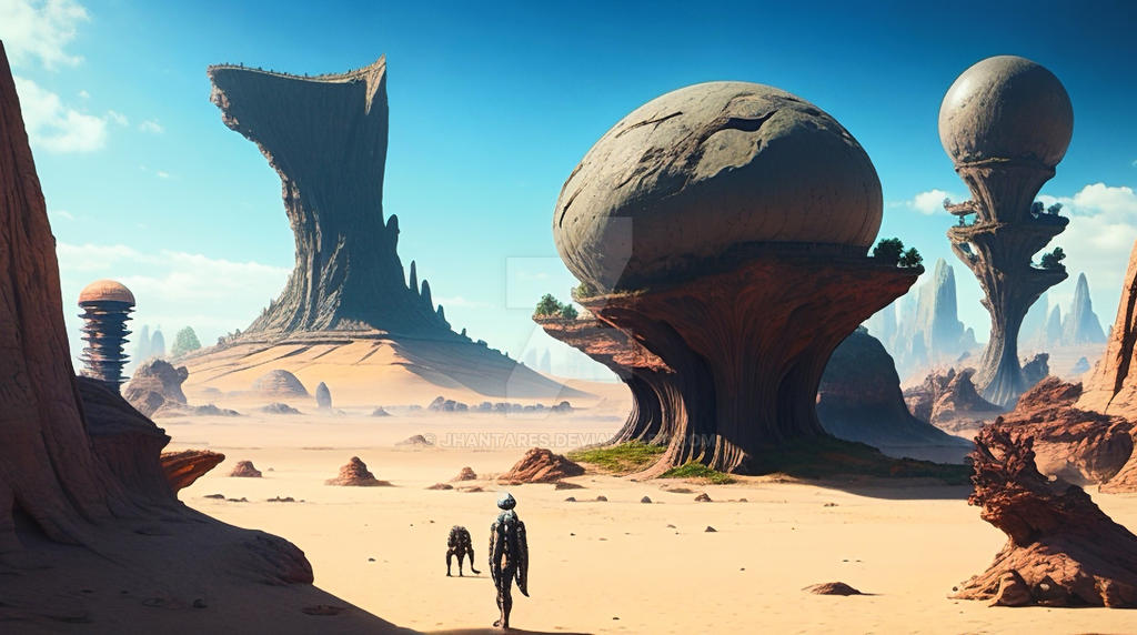 A surreal alien landscape by jhantares on DeviantArt