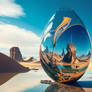 An image of a surreal landscape Dali style