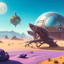 Dreamland futuristic alien world