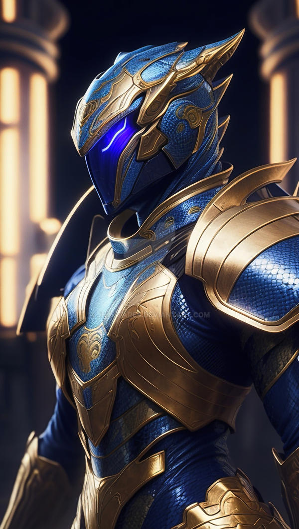 A majestic snake warrior in a gleaming suit by jhantares on DeviantArt