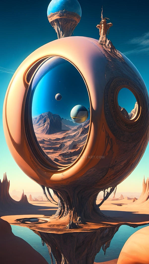An alien world of surreal objects by jhantares on DeviantArt