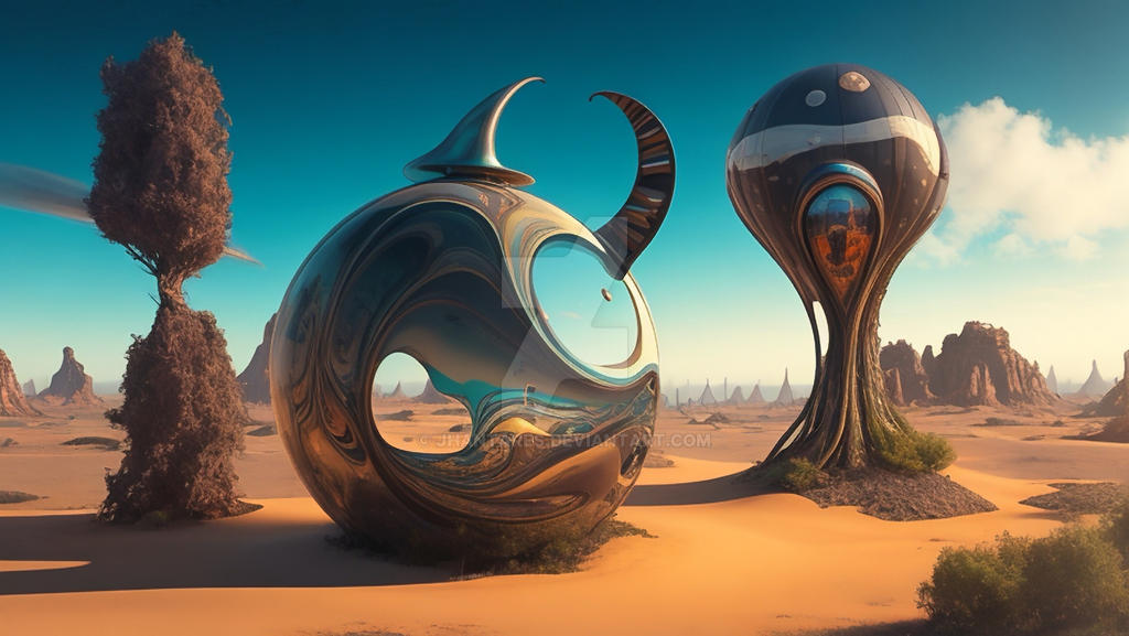 An eerie surreal landscape of distorted objects by jhantares on DeviantArt