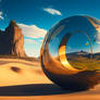 scene of a surreal Dali style object