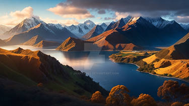 A majestic landscape of New Zealand