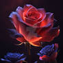 A shadowy rose with a captivating aura