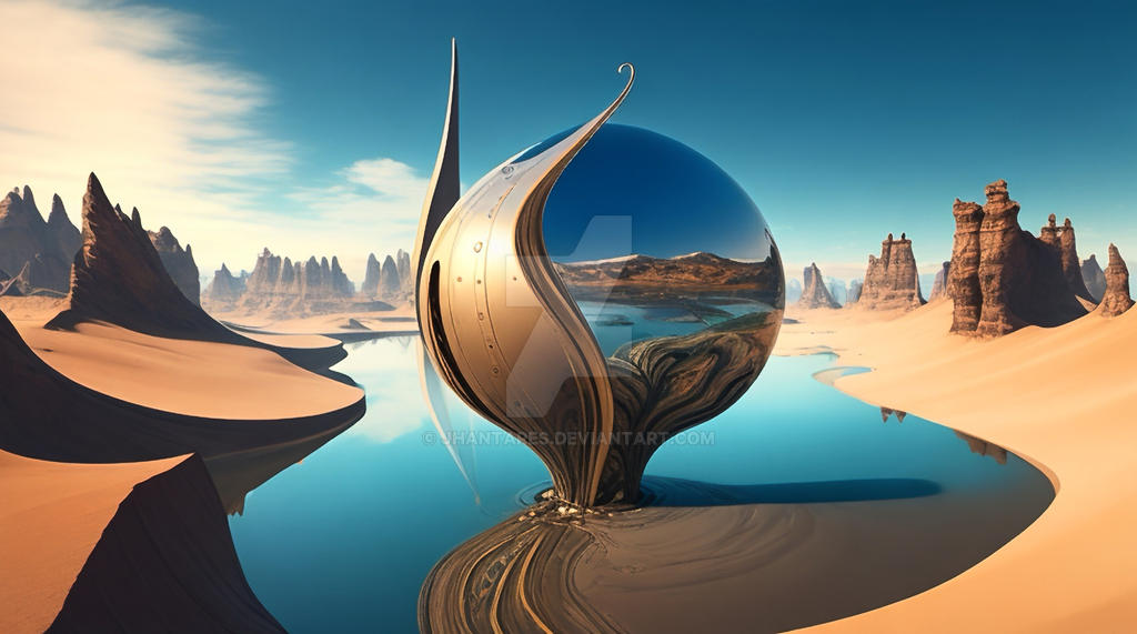 Flowing Object A surrealistic landscape with flowing object by jhantares on DeviantArt