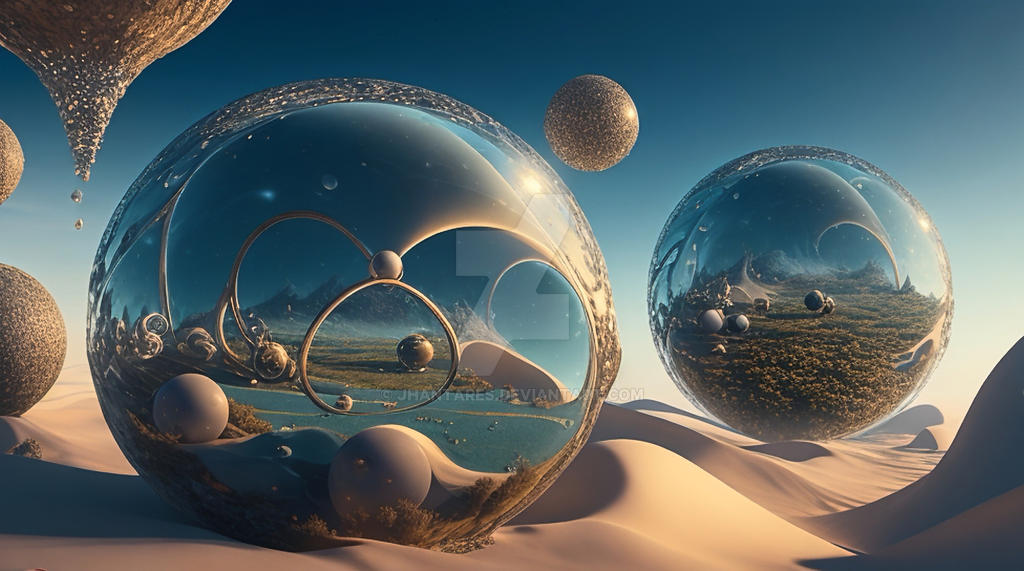 An ethereal landscape of spheres