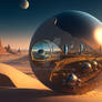 An otherworldly landscape of spheres