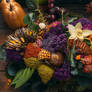 An extravagant autum floral display feature