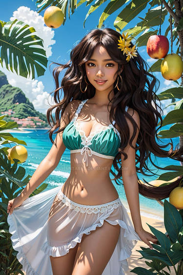 Anime manga tropical princess girl